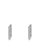 Klappcreolen 750/18 K Weissgold Diamanten 0.16 ct, w-si