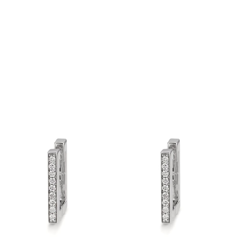 Klappcreolen 750/18 K Weissgold Diamanten 0.16 ct, w-si