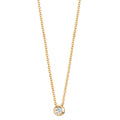 Collier 750/18 K Gelbgold Diamanten 0.03 ct, w-si 42-45 cm verstellbar