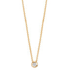 Collier 750/18 K Gelbgold Diamanten 0.03 ct, w-si 42-45 cm verstellbar