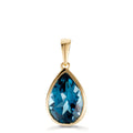 Anhänger 750/18 K Gelbgold London Blue Topas