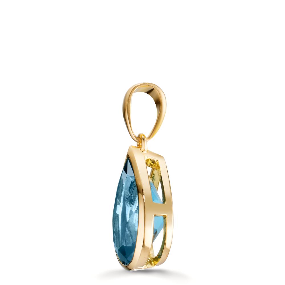 Anhänger 750/18 K Gelbgold London Blue Topas