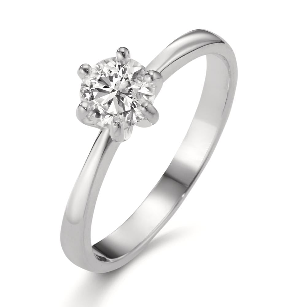 Solitär Ring 750/18 K Weissgold Diamant Lab Grown 0.50 ct, w-si