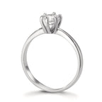 Solitär Ring 750/18 K Weissgold Diamant Lab Grown 0.50 ct, w-si