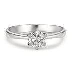 Solitär Ring 750/18 K Weissgold Diamant Lab Grown 0.50 ct, w-si