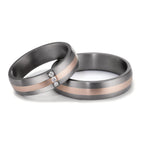 Partnerring 999 Tantal, 585/14 K Rosegold