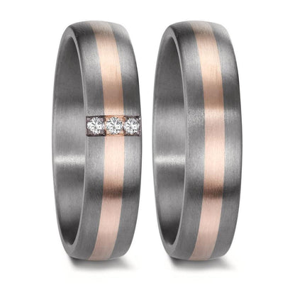 Partnerring 999 Tantal, 585/14 K Rosegold