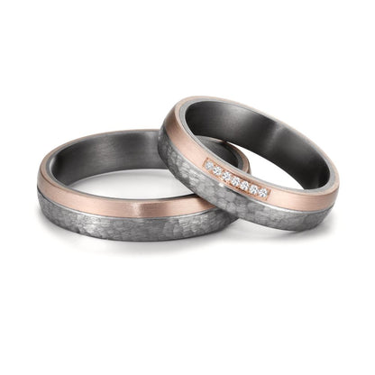 Partnerring 999 Tantal, 585/14 K Rosegold
