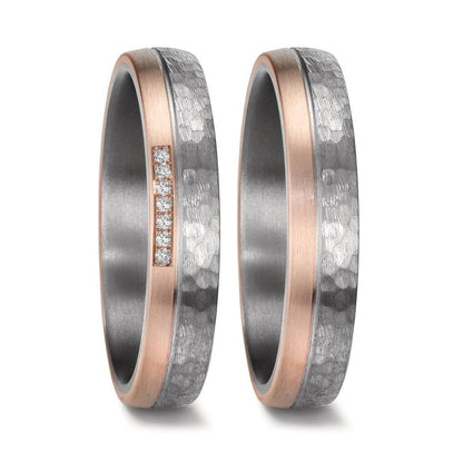 Partnerring 999 Tantal, 585/14 K Rosegold