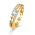Fingerring Silber Zirkonia vergoldet