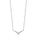Collier Silber Zirkonia rhodiniert 40-45 cm verstellbar