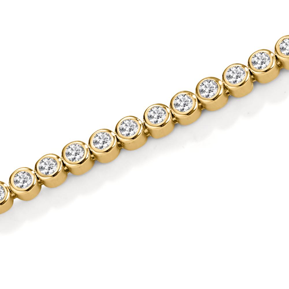 Armband Silber Zirkonia vergoldet verstellbar
