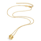 Collier Silber gelb vergoldet Blume 40-45 cm verstellbar
