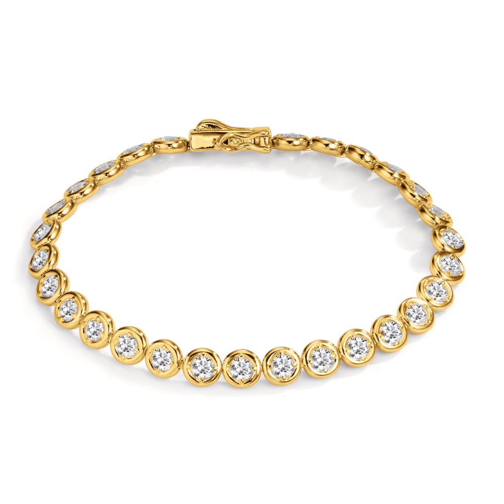 Armband Silber Zirkonia 28 Steine vergoldet