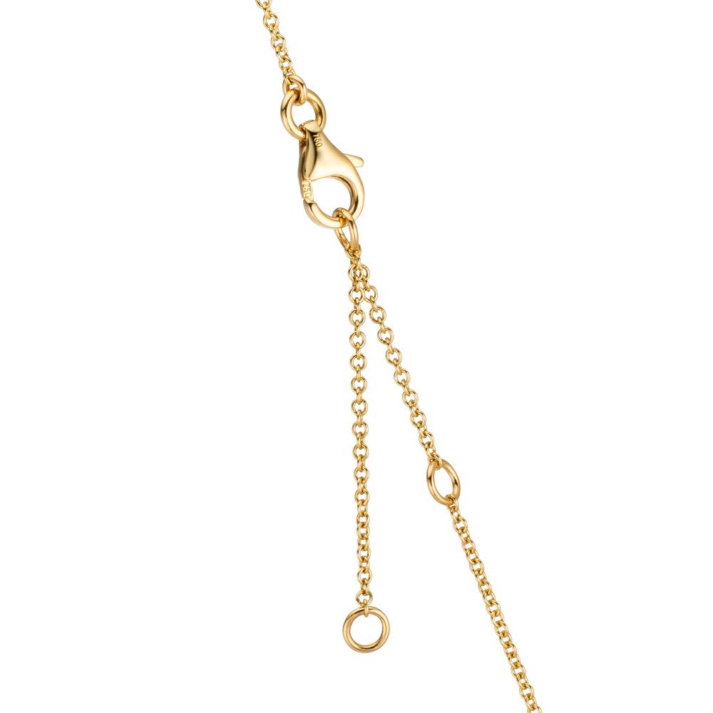 Collier 750/18 K Gelbgold Citrin 0.20 ct, 2 Steine, Amethyst grün, 0.30 ct, 4 Steine, Peridot 0.13 ct, 2 Steine, Topas 0.43 ct, 3 Steine, Quarz 0.12 ct, 2 Steine 40-45 cm verstellbar