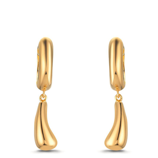 Klappcreolen Silber gelb vergoldet Tropfen