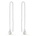 Durchziehohrhänger Silber rhodiniert shining Pearls, 2 Perlen, 5 mm