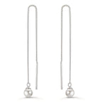 Durchziehohrhänger Silber rhodiniert shining Pearls, 2 Perlen, 5 mm