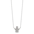 Collier Silber Zirkonia rhodiniert Schutzengel 40-43 cm verstellbar
