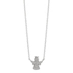 Collier Silber Zirkonia rhodiniert Schutzengel 40-43 cm verstellbar