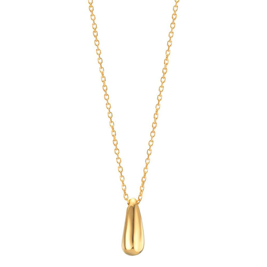 Collier Silber gelb vergoldet Tropfen 40-44 cm verstellbar