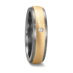 Partnerring 999 Tantal, 585/14 K Gelbgold Diamanten 0.03 ct, w-si