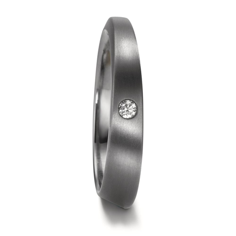 Partnerring 999 Tantal Diamanten 0.03 ct, w-si