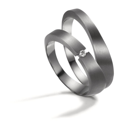 Partnerring 999 Tantal Diamanten 0.03 ct, w-si