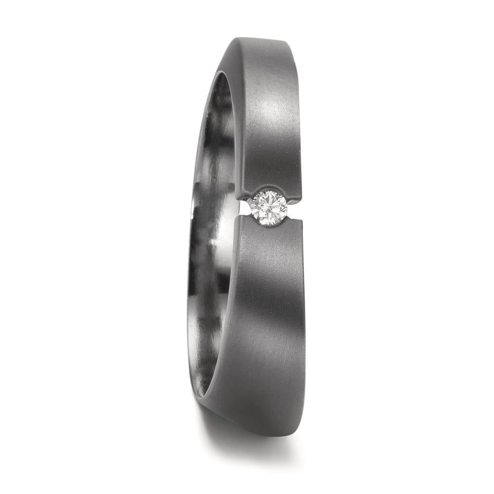 Partnerring 999 Tantal Diamanten 0.03 ct, w-si
