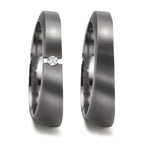 Partnerring 999 Tantal Diamanten 0.03 ct, w-si