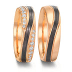 Partnerring 585/14 K Rosegold, Carbon