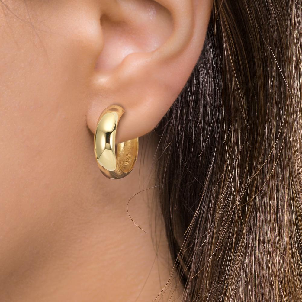 Klappcreolen Silber gelb vergoldet