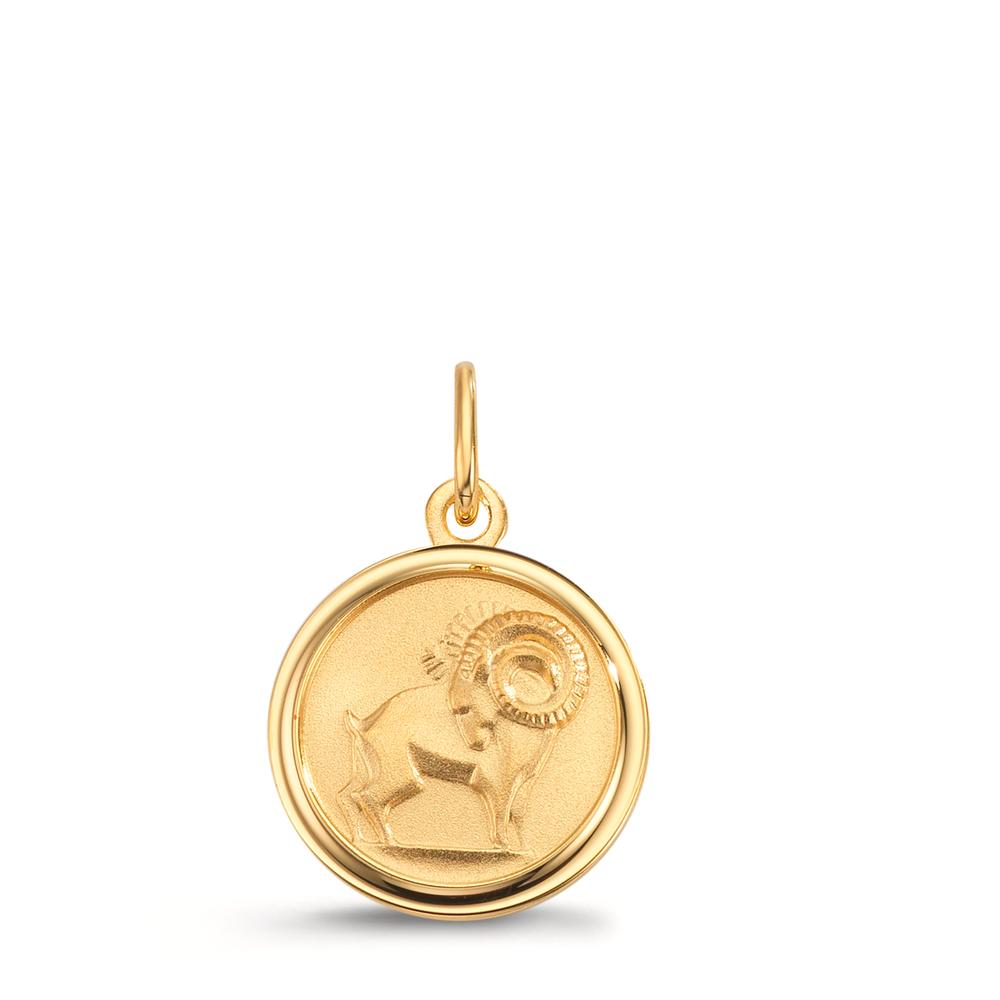 Gravuranhänger 375/9 K Gelbgold Sterzeichen Widder Ø12 mm