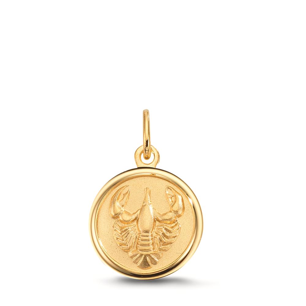 Gravuranhänger 375/9 K Gelbgold Sternzeichen Krebs Ø12 mm