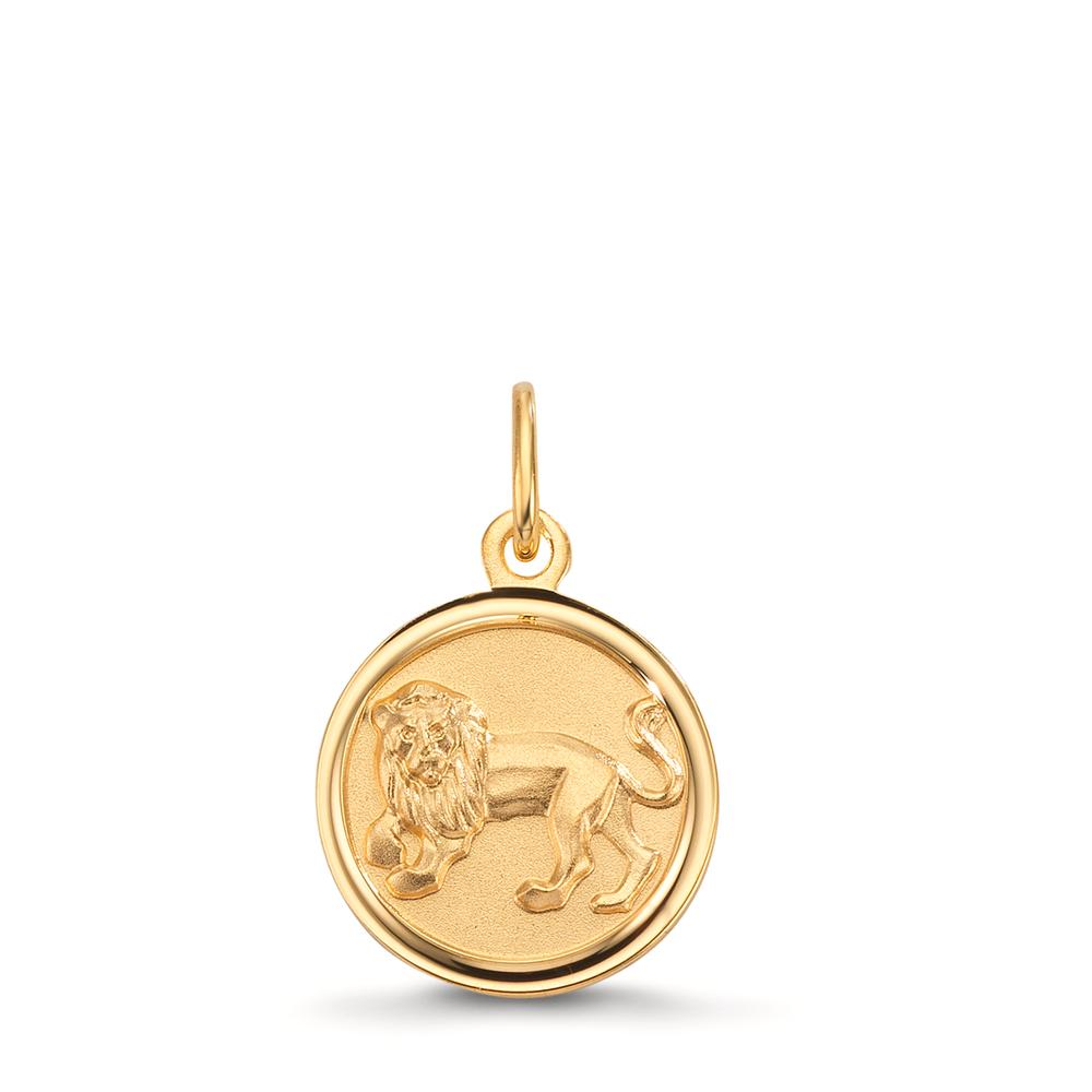 Gravuranhänger 375/9 K Gelbgold Sternzeichen Löwe Ø12 mm