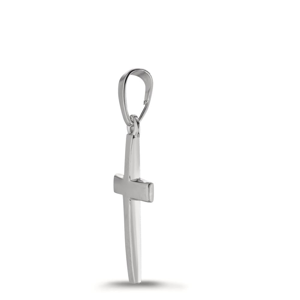 Anhänger 585/14 K Weissgold Kreuz