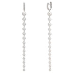 Klappcreolen 750/18 K Weissgold Diamant 0.12 ct, 12 Steine, tw-si Süsswasserzuchtperle, 28 Perlen