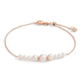 Armband 750/18 K Rotgold Süsswasserzuchtperle, 9 Perlen 15-18 cm verstellbar