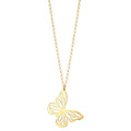 Collier Silber gelb vergoldet Schmetterling 40-44 cm verstellbar