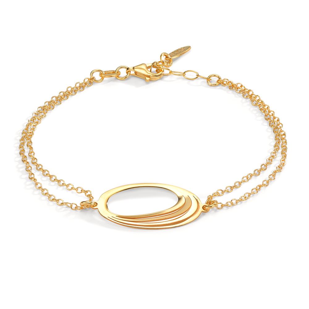 Armband Silber gelb vergoldet verstellbar