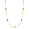 Collier Silber gelb vergoldet Tropfen 40-44 cm verstellbar