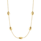 Collier Silber gelb vergoldet Tropfen 40-44 cm verstellbar
