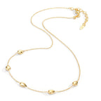 Collier Silber gelb vergoldet Tropfen 40-44 cm verstellbar