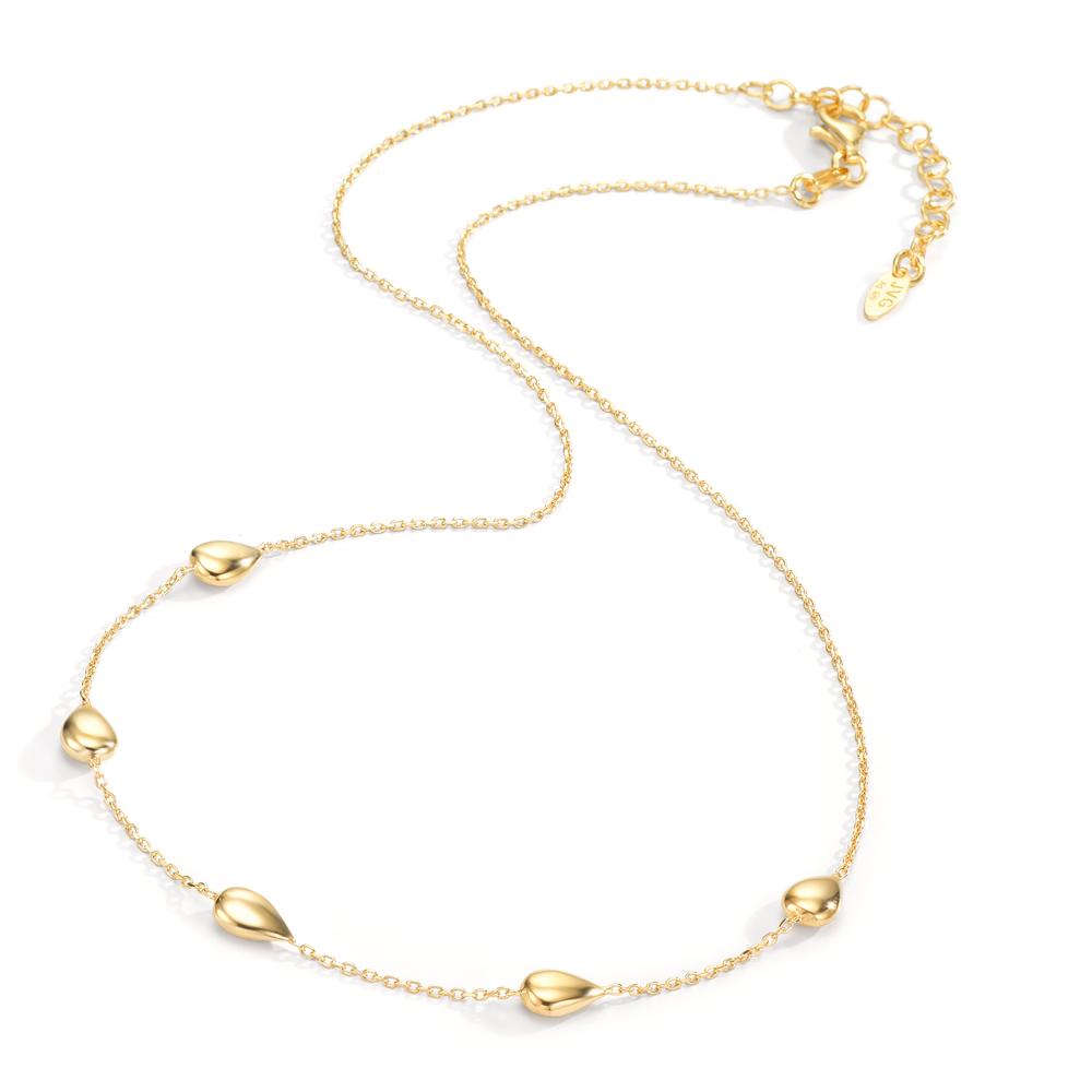 Collier Silber gelb vergoldet Tropfen 40-44 cm verstellbar