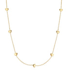 Collier Silber gelb vergoldet Herz 40-44 cm verstellbar