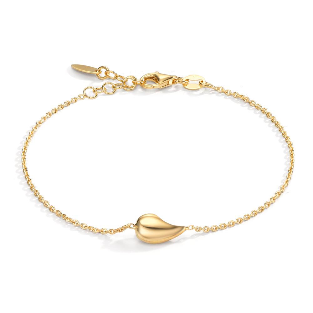 Armband Silber gelb vergoldet Tropfen verstellbar