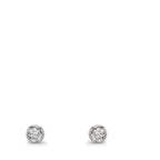 Ohrstecker 375/9 K Weissgold Zirkonia 2 Steine Ø2.9 mm