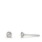 Ohrstecker 375/9 K Weissgold Zirkonia 2 Steine Ø3.2 mm