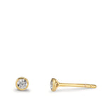 Ohrstecker 375/9 K Gelbgold Zirkonia 2 Steine Ø3.5 mm