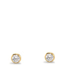 Ohrstecker 375/9 K Gelbgold Zirkonia 2 Steine Ø3.8 mm